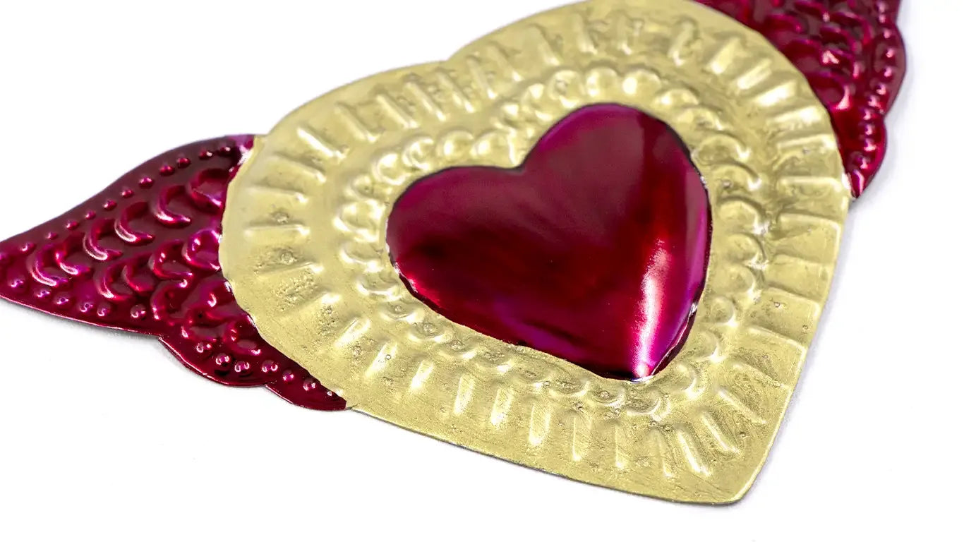 Juego de corazones de laton multicolor 2