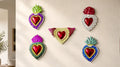 Juego de corazones de laton multicolor 2