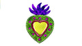 Juego de corazones de laton multicolor