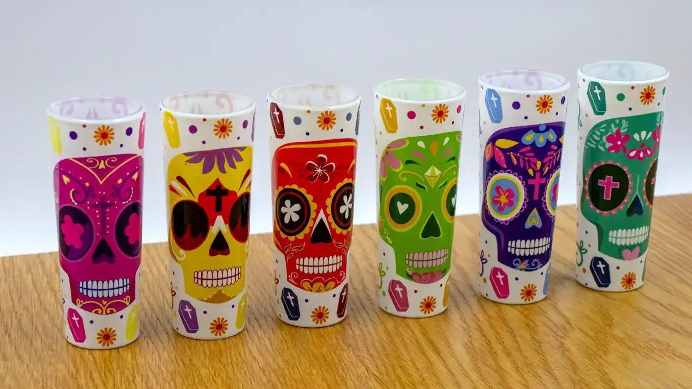 Juego de tequileros calavera 4