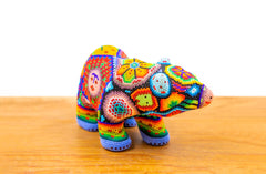 Oso arte huichol mediano