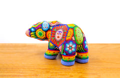 Oso arte huichol mediano