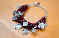 Pulsera Corazones rojo