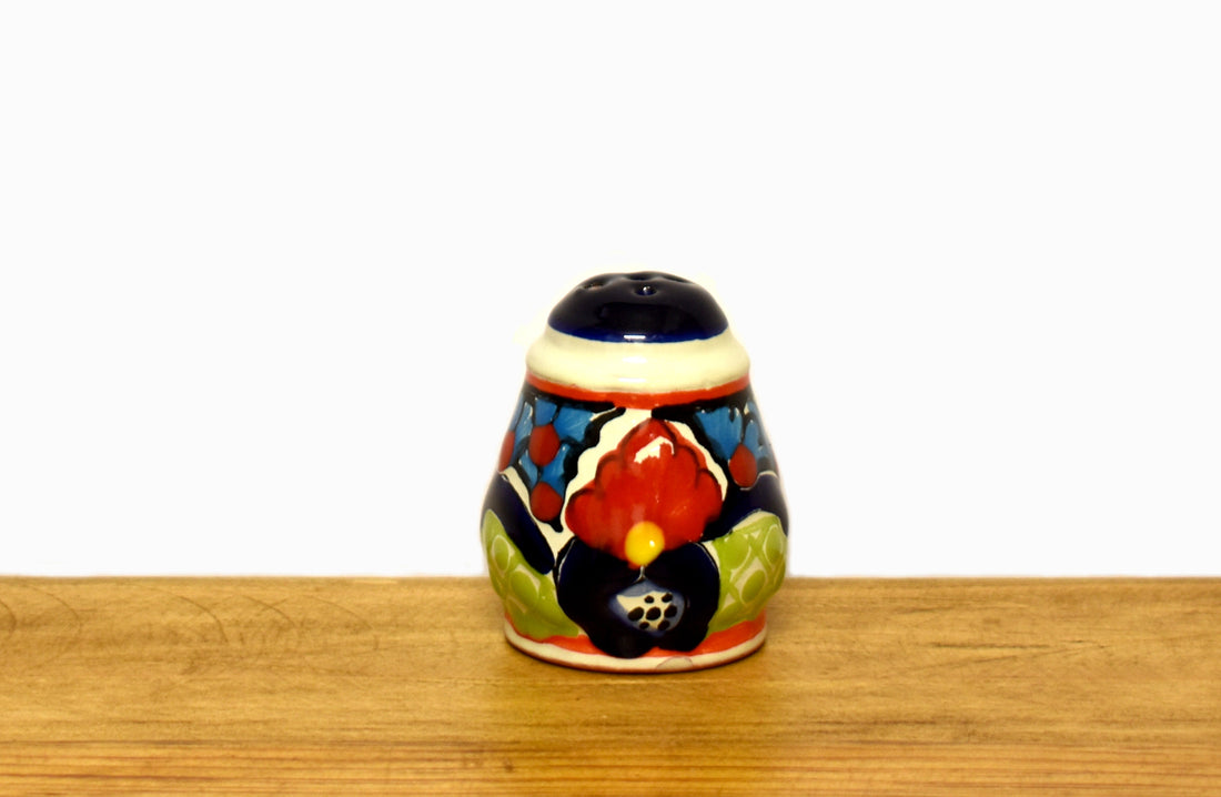 Juego de salero y pimentero de Talavera