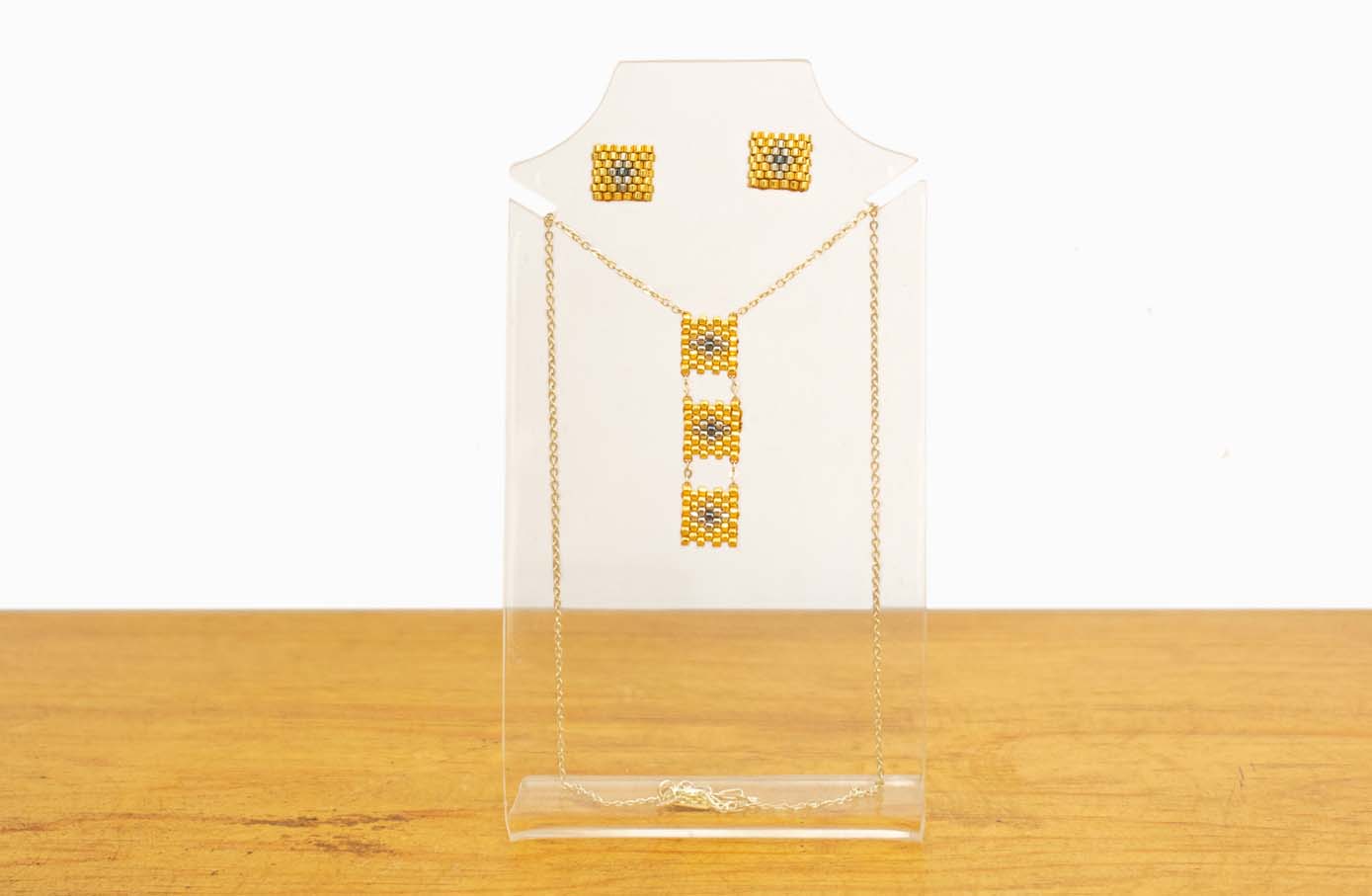 Juego de joyeria Ojito de Dios dorado