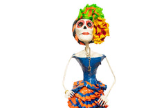 Catrina especial Abanicos azul