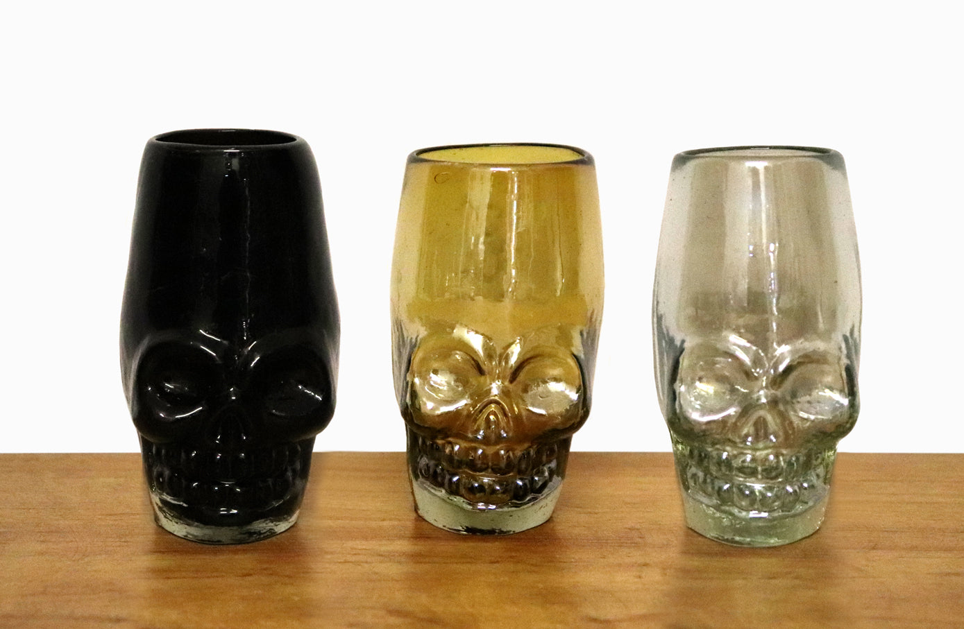 Juego de 3 tequileros calavera