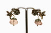 Aretes colibrí flor con piedra